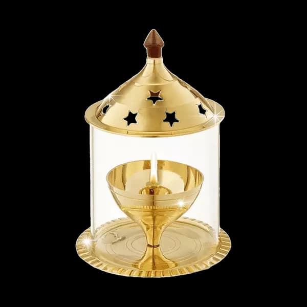 Shubhkart Nitya Brass Akhand Jyothi Aaradhya Diya,251g-Main image