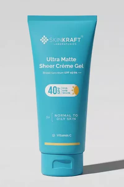 Skinkraft Ultra Matte Sheer Creme Gel SPF 40 PA+++ Sunscreen-Main Image