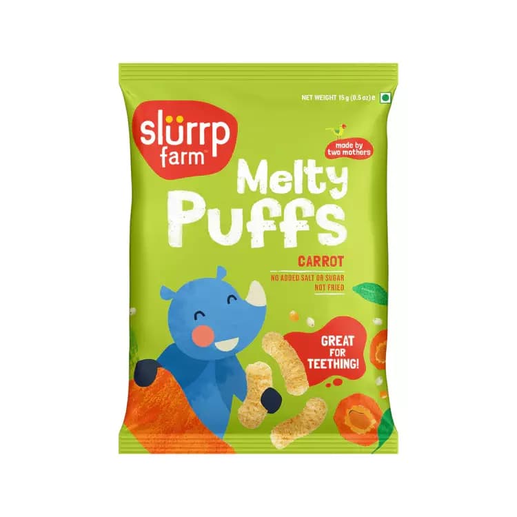 Slurrp Farm Millet Puffs Carrot,15g-Main image