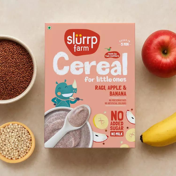 Slurrp Farm Ragi, Apple & Banana Cereal,200g-Main image