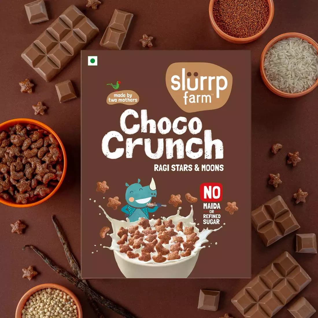 Slurrp Farm Choco Crunch Ragi Stars and Moons,300g-Main image