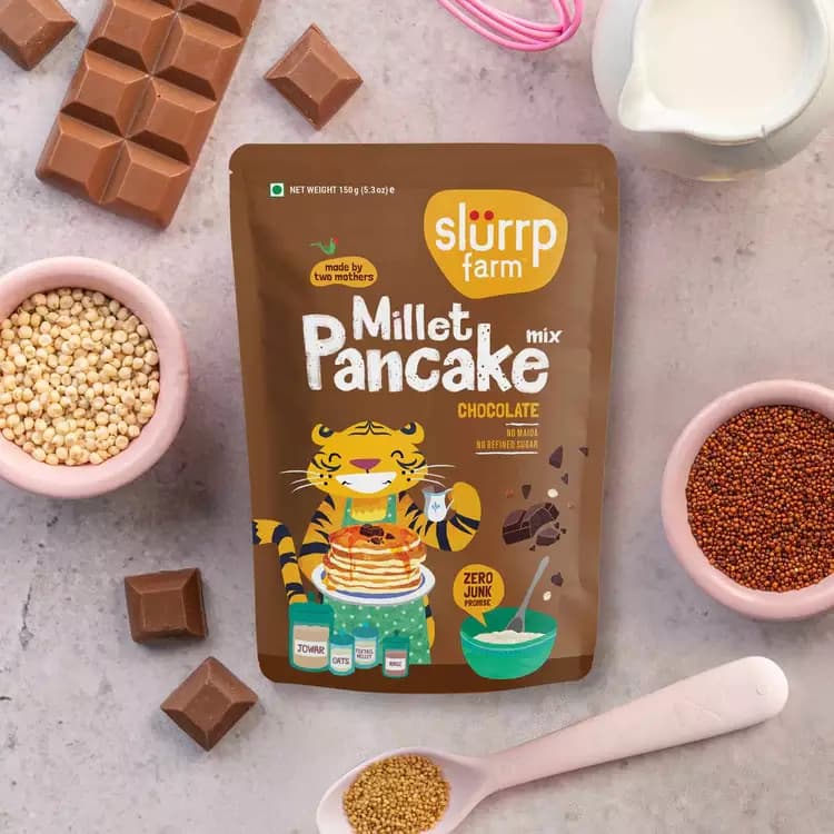 Slurrp Farm Chocolate Millet Pancake Mix,150g-Main image
