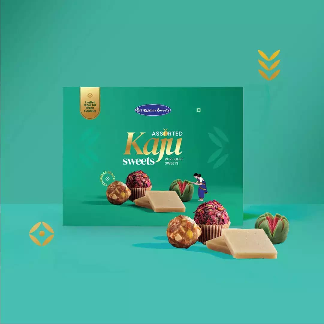 Sri Krishan Sweets Assorted Kaju Sweets, 205g-Main image