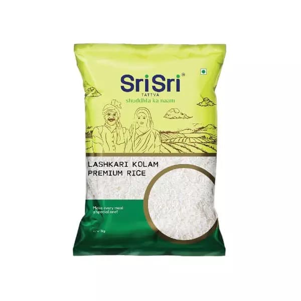 Sri Sri Tattva Lashkari Kolam Premium Rice, 1Kg-Main image