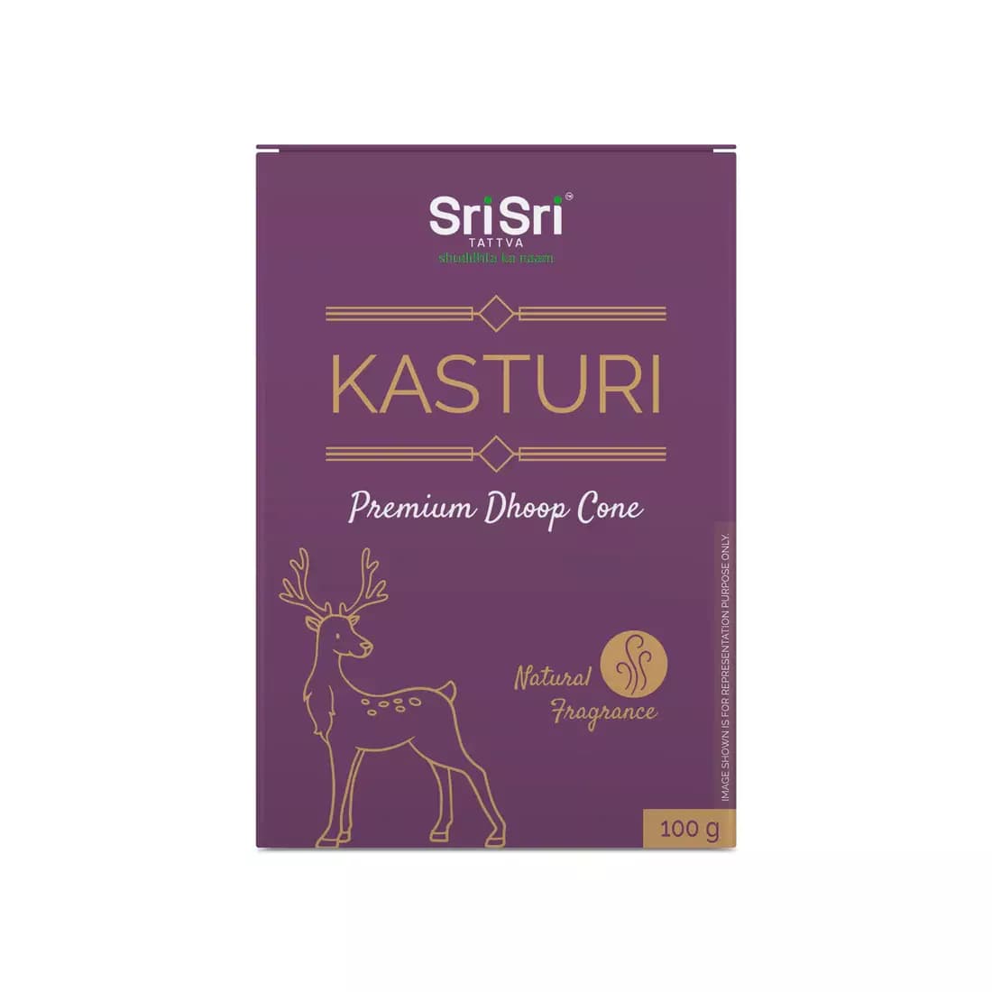 Sri Sri Tattva Premium Kasturi Dhoop Cone,100g-Main image