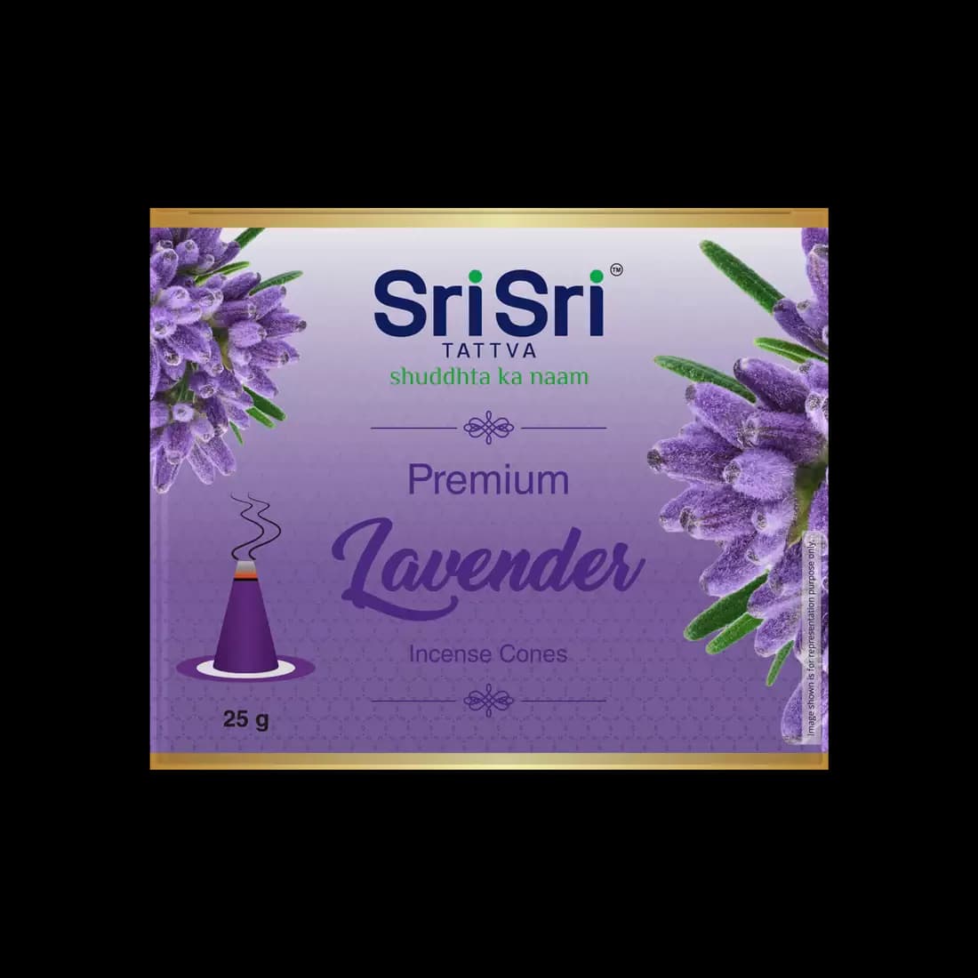 Sri Sri Tattva Premium Lavendar Incense Cones,25g-Main image