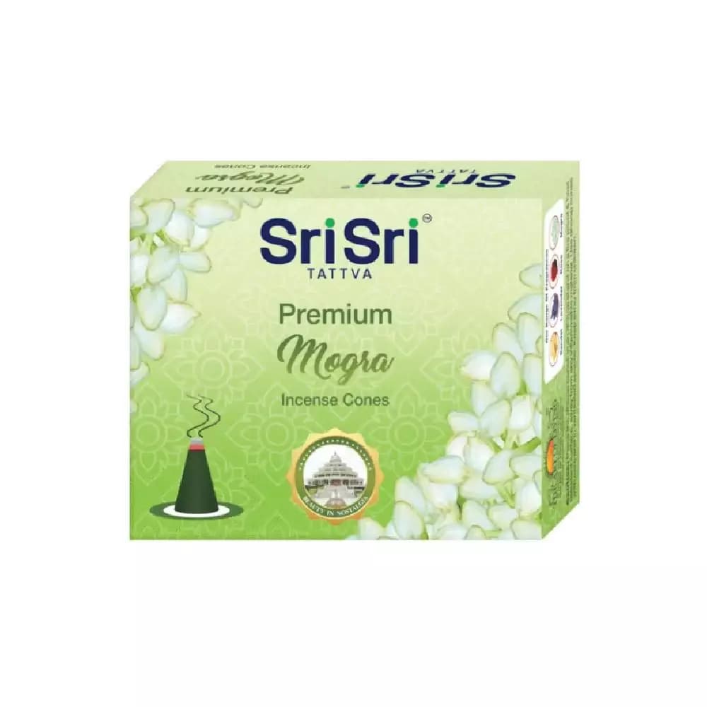 Sri Sri Tattva Premium Mogra Incense Cones,25g-Main image