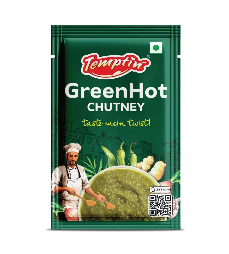 Temptin GreenHot Chutney, 10g-Main image
