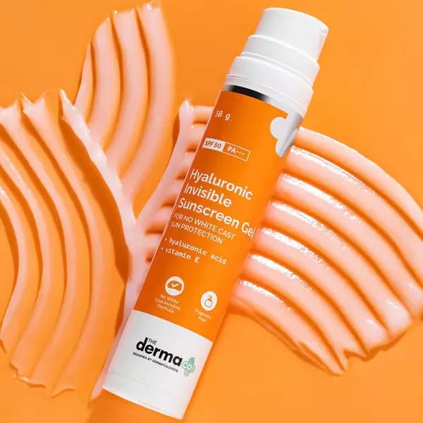 The Derma Co Hyaluronic Invisible Sunscreen Gel,50g-Main image