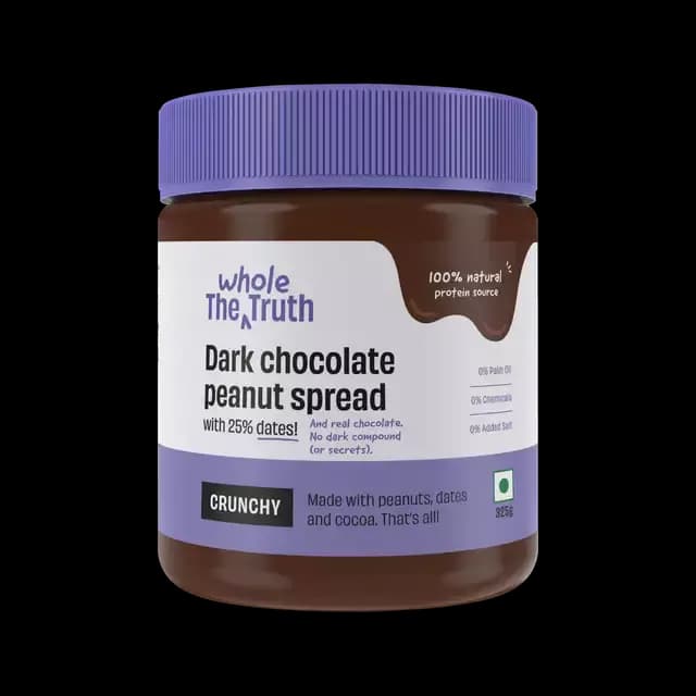 The Whole Truth Creamy Dark Chocolate Peanut Spread Box,325g-Main image