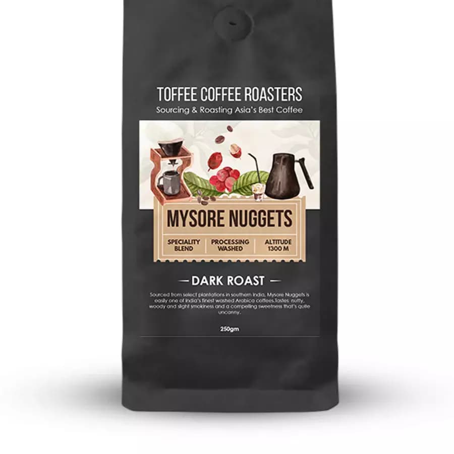 Toffee Coffee Roasters Mysore Nuggets - Speciality Blend - Dark Roast-Main Image