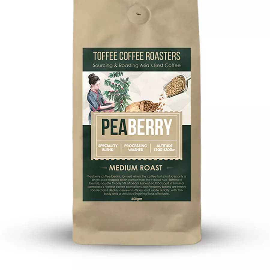 Toffee Coffee Roasters Peaberry Coffee - Medium Roast-Main Image