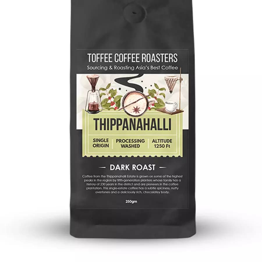 Toffee Coffee Roasters Thippanahalli Estate Coffee - Dark Roast-Main Image