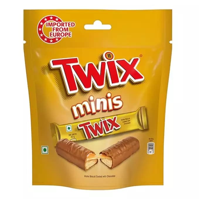 Twix Minis Cookie Caramel Wafer Filled Bar Chocolate,100g-Main image