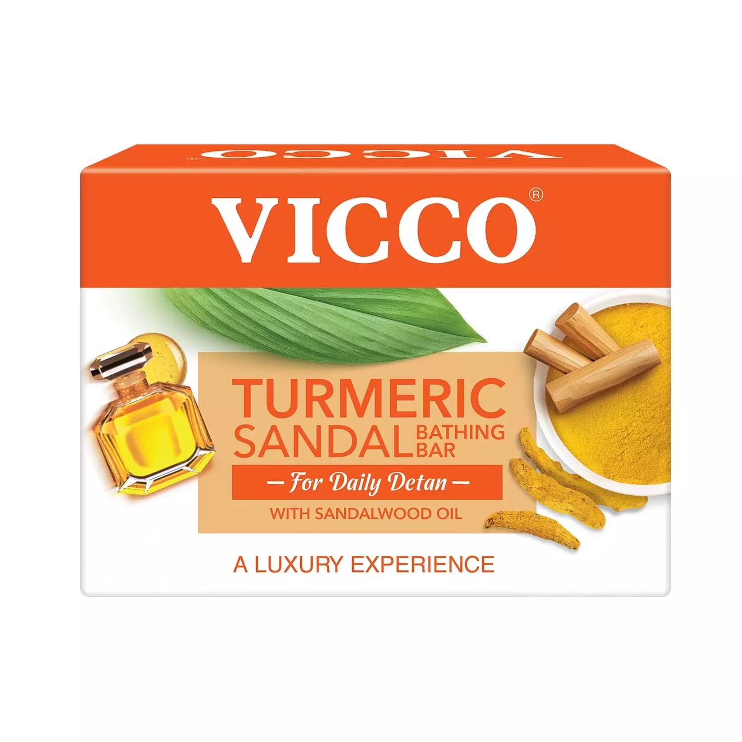 Vicco Turmeric Sandal Bathing Bar-Main image