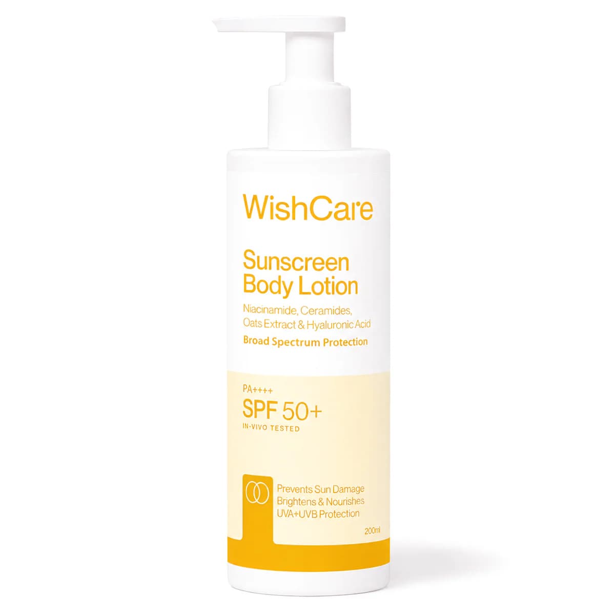 WishCare SPF 50 Sunscreen Body Lotion PA+++,200ml-Main image