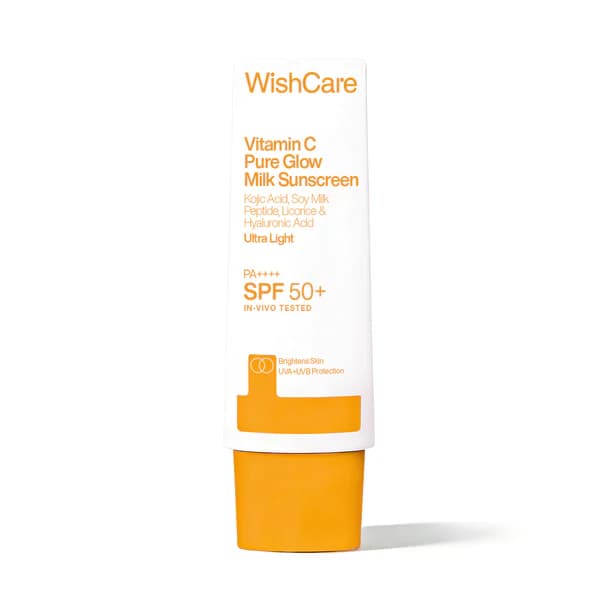 WishCare Vitamin C Pure Glow Milk Sunscreen SPF 50 PA++++,50g-Main image