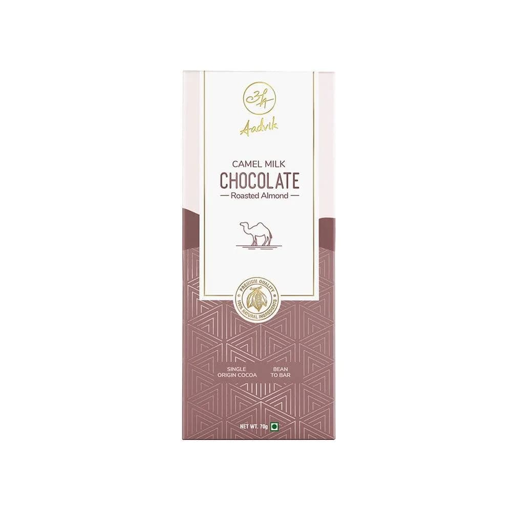 Aadvik Camel Milk Chocolate Roasted Almond 70 G 1 ShopIndianProductsa