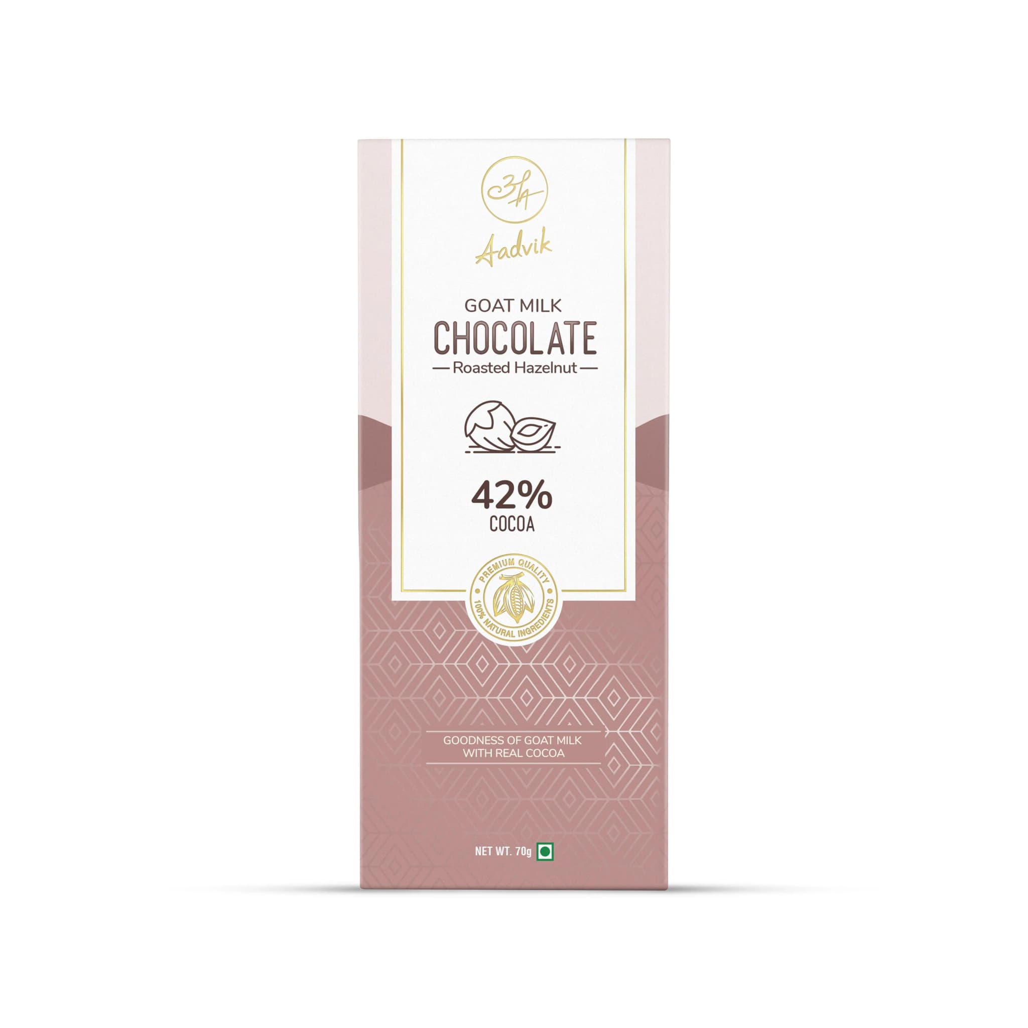 Aadvik Goat Milk Chocolate Roasted Hazelnut 70 G 1 ShopIndianProductsa