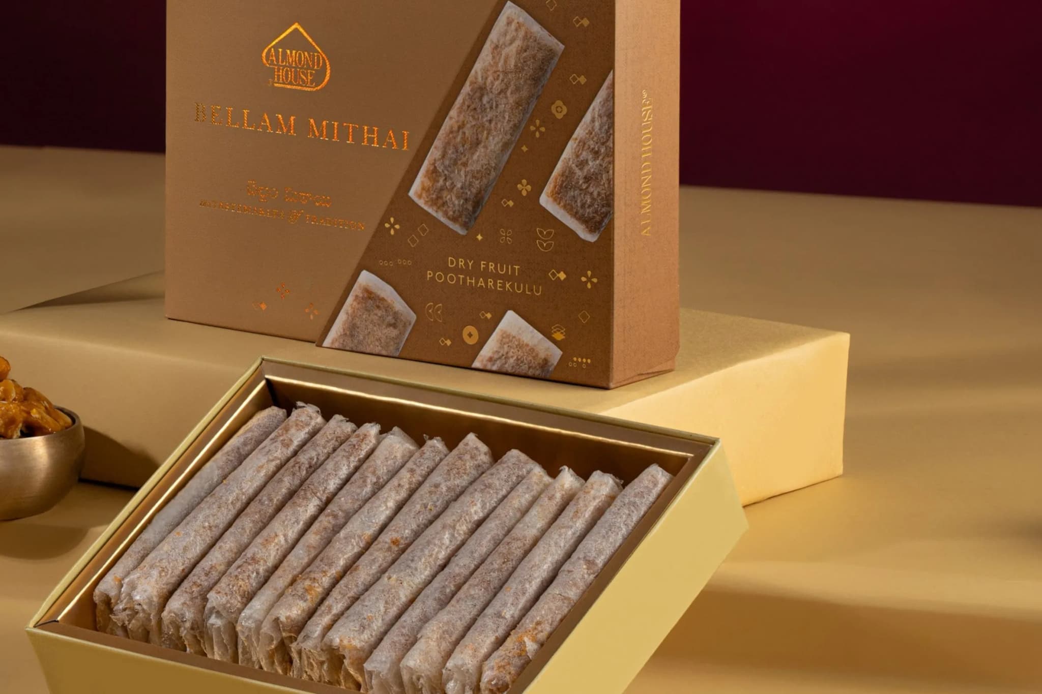 Almond House Bellam Dryfruit Poothrekulu (MAP) — 5 Pcs