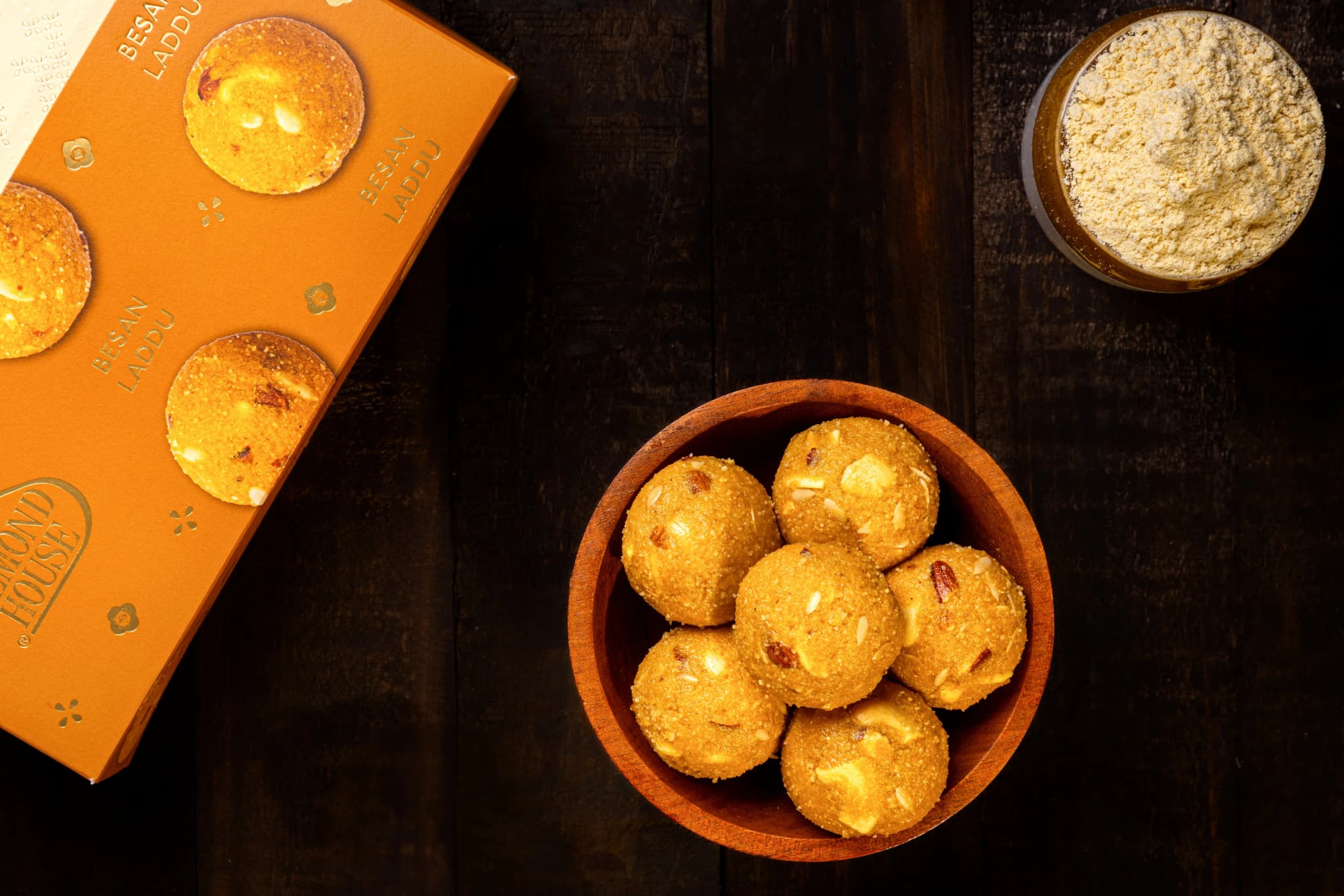 Almond House Besan Laddu (MAP) — 250 g