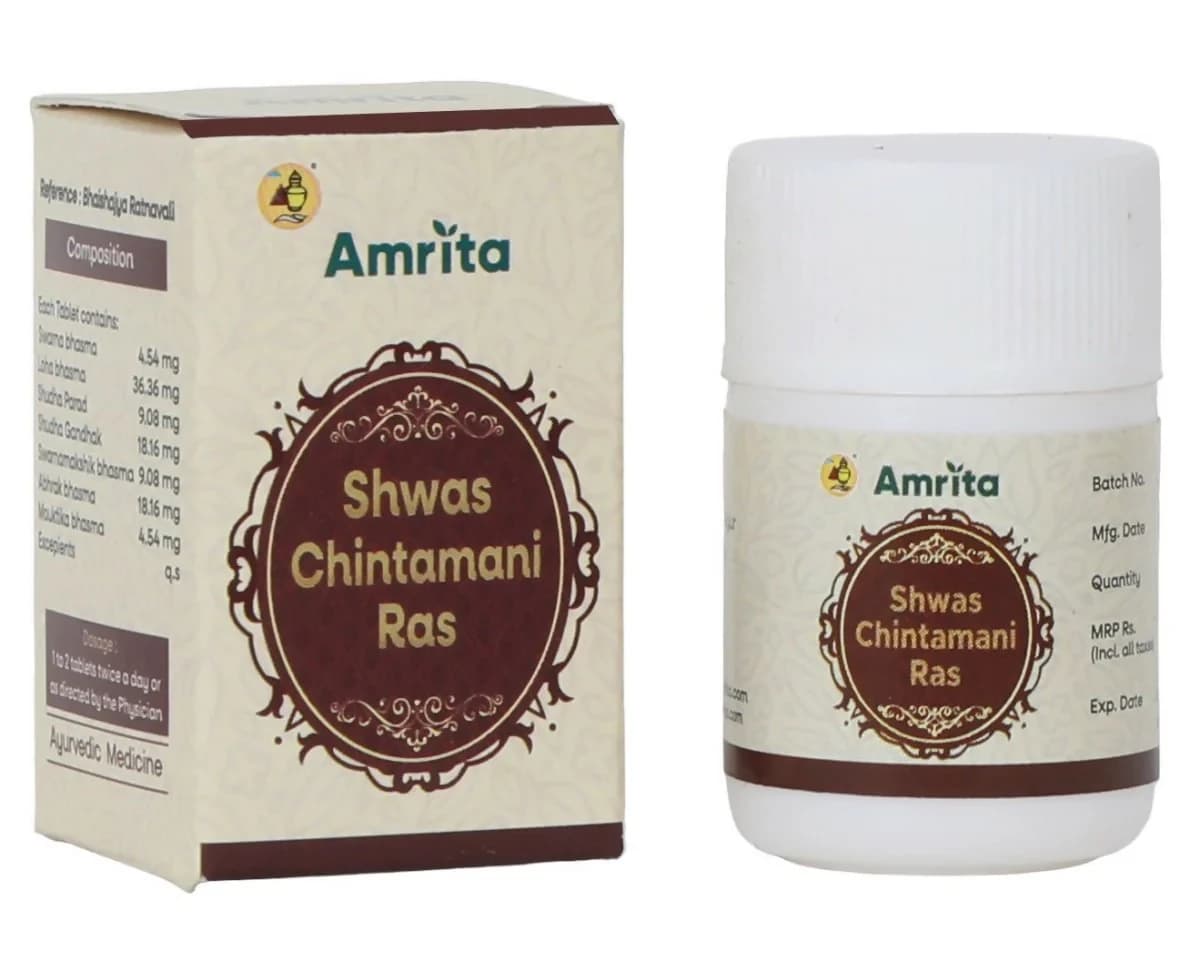 Amrita Shwas Chintamani Ras Tablet Main Image