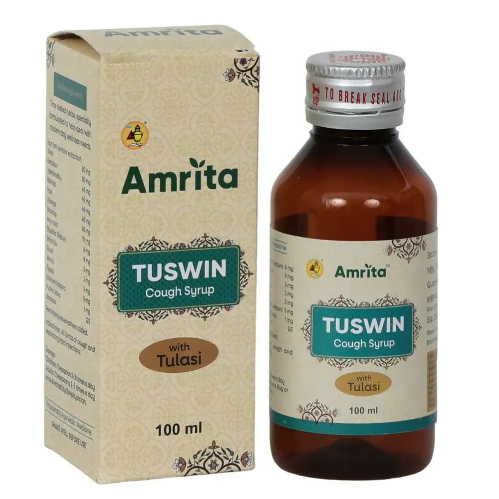 Amrita Tuswin Cough Syrup With Tulasi 100 ml Main Image