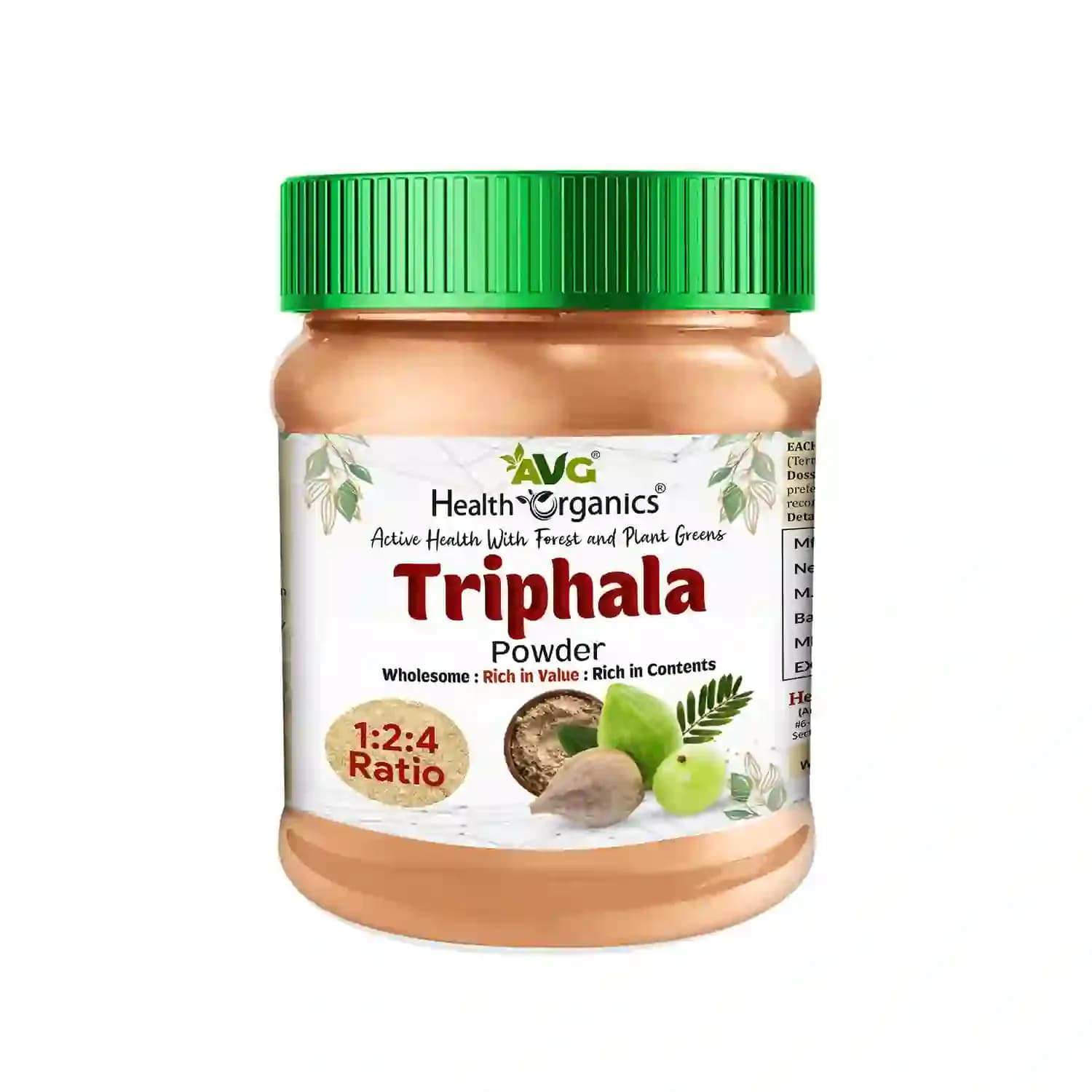 Avg health organics triphala powder 100 g shopindianproductsa