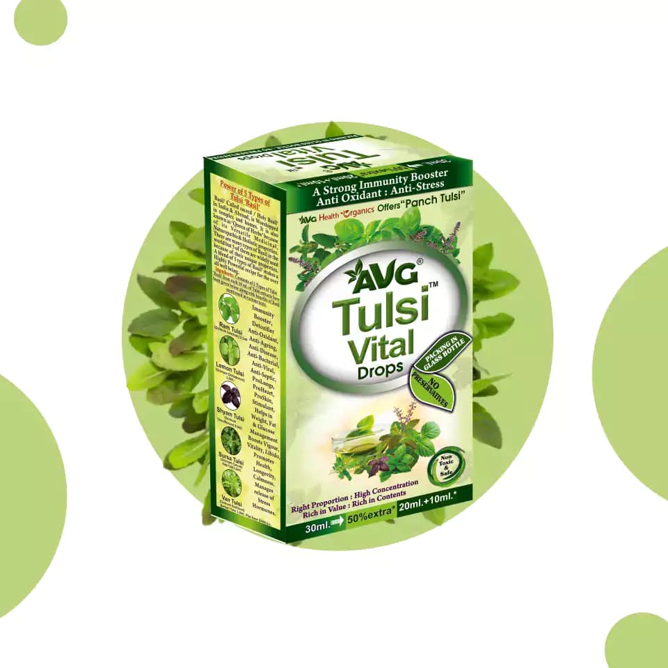 Avg health organics tulsi vital drops 30 ml shopindianproductsa