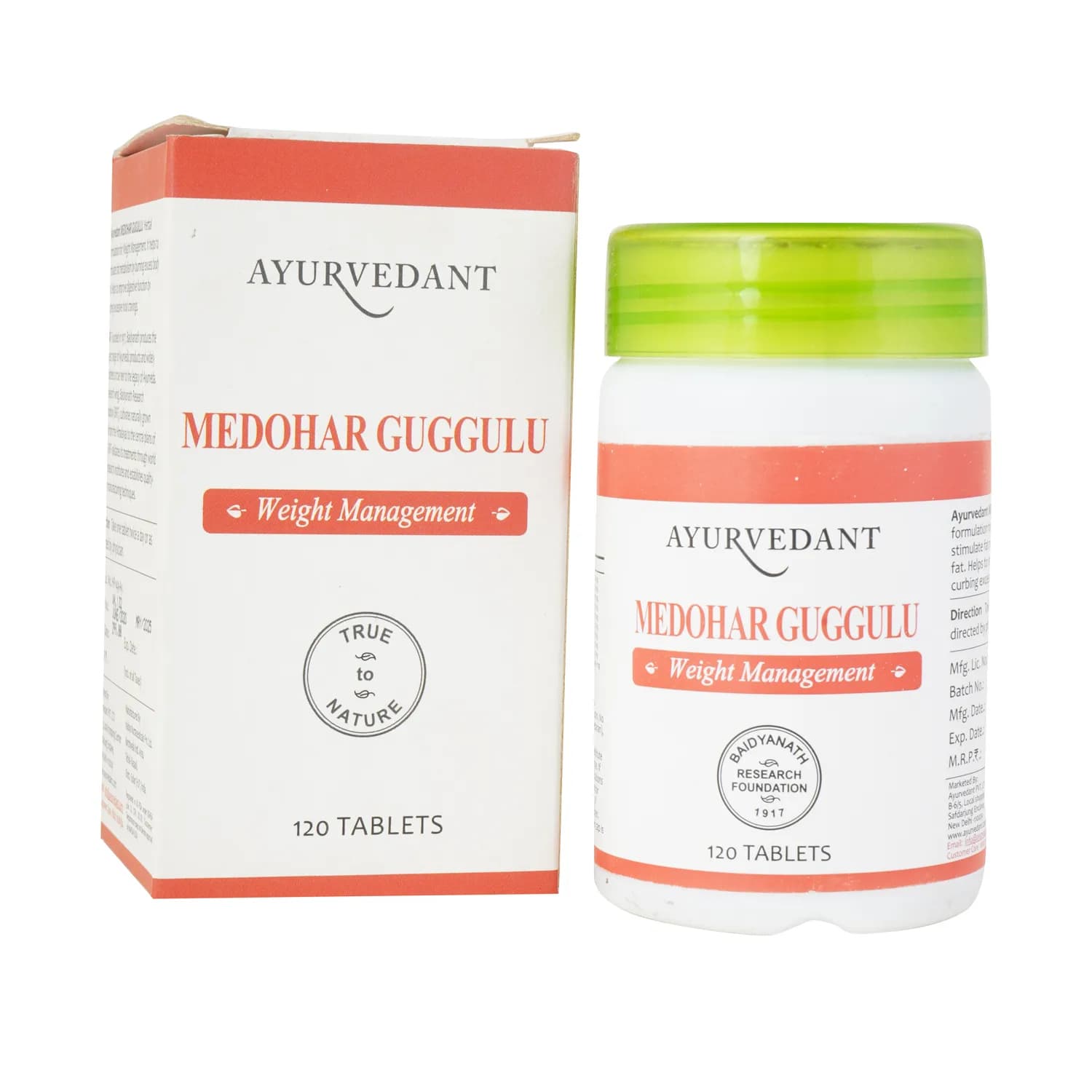 Baidyanath ayurvedant medohar guggulu 120 tablet shopindianproductsa