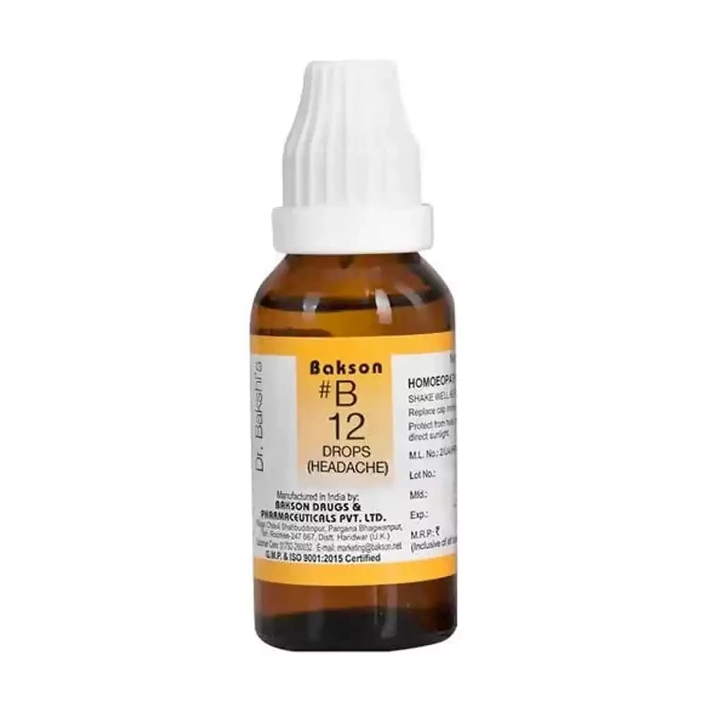 Bakson's Homeopathy B12 Drops 30 ml Main Image