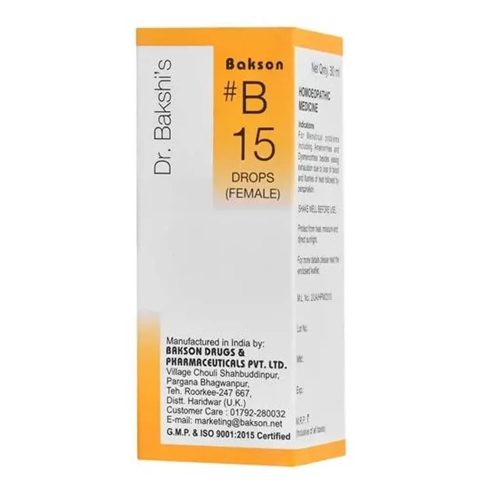 Bakson's B15 Female Drop 30 ml Main Image