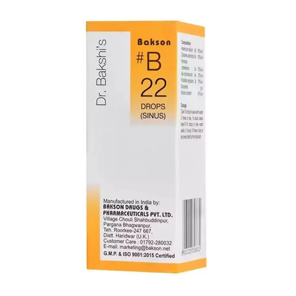 Bakson's Homeopathy B22 Sinus Drop 30 ml Main Image