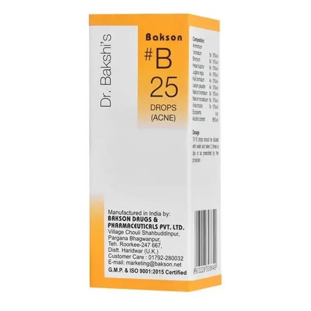 Bakson's Homeopathy B25 Drops 30 ml Main Image