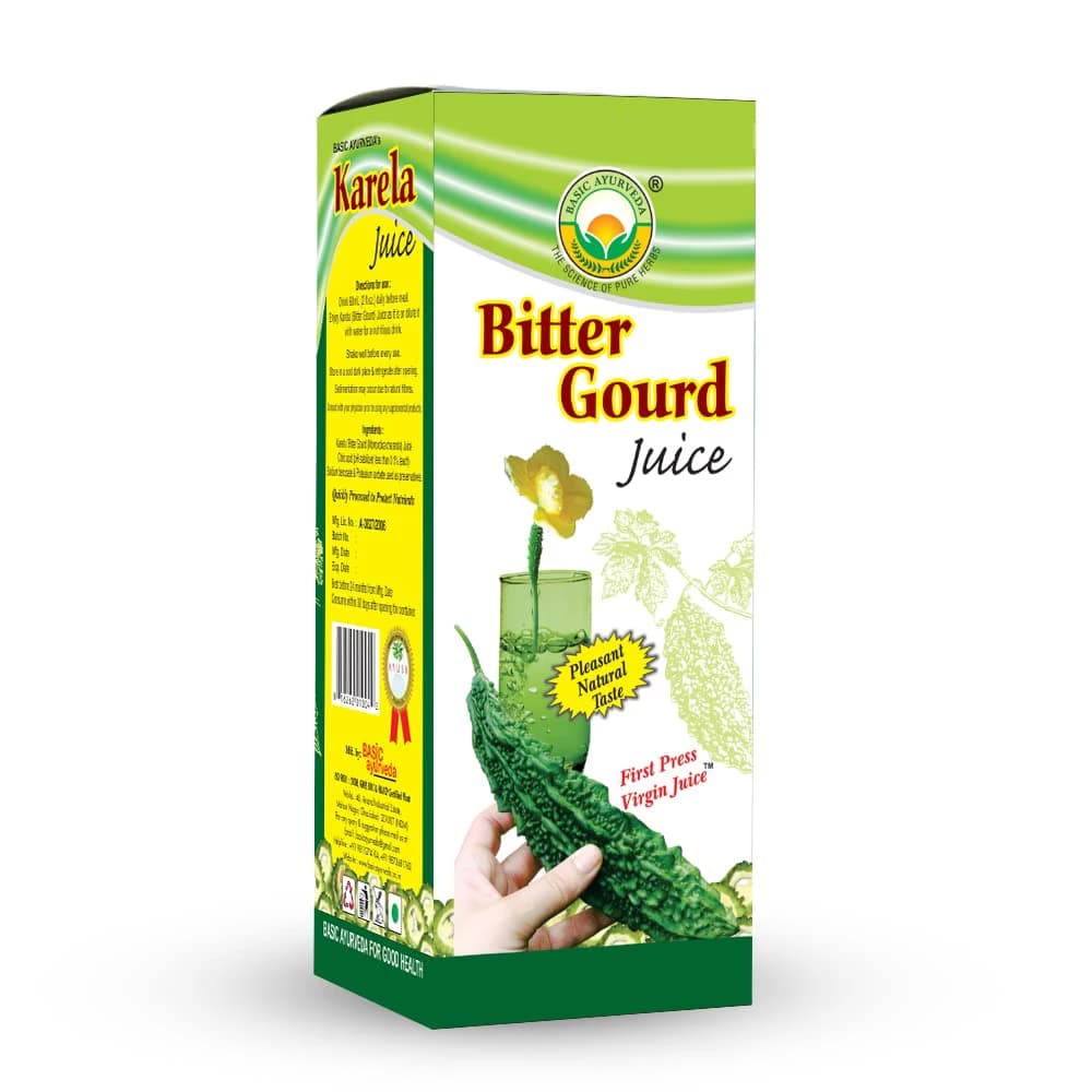 Basic Ayurveda Karela Juice (Bitter Gourd) bottle