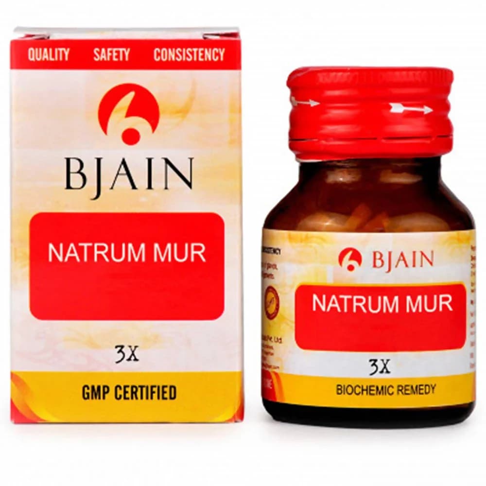Bjain Natrum Muriaticum Biochemic Tablet 25 g 3X Main Image