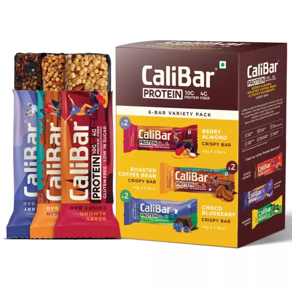 CaliBar Crispy Bar 60 g Roasted Coffee Bean Choco Blueberry Berry Almond Main Image