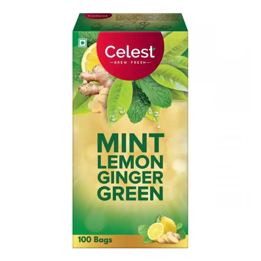 Celest Mint Lemon Ginger Green Tea Bags 150 g Main Image