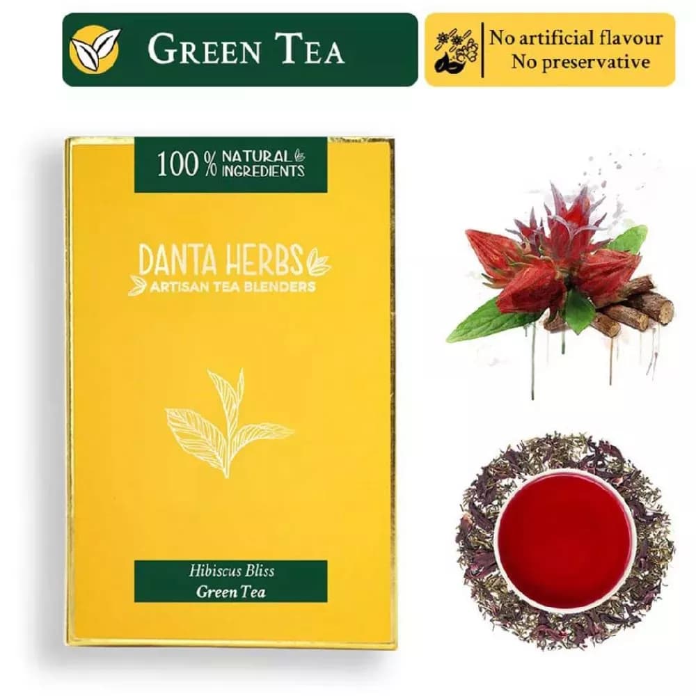 Danta Herbs Hibiscus Bliss Green Tea 100 g Main Image