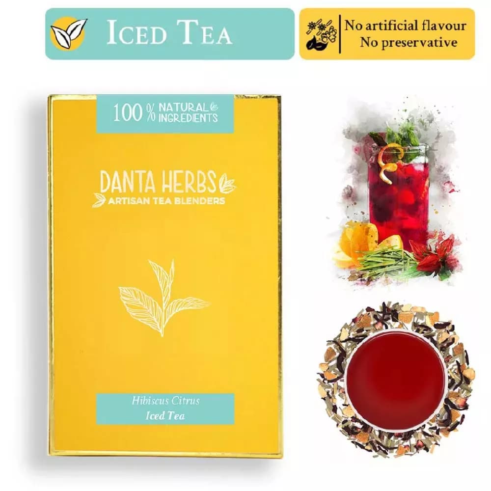 Danta Herbs Hibiscus Citrus Herbal Iced Tea 100 g Powder Main Image