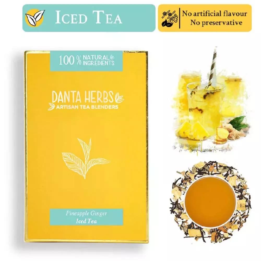 Danta Herbs Pineapple Ginger Black Iced Tea 100 g Powder Main Image