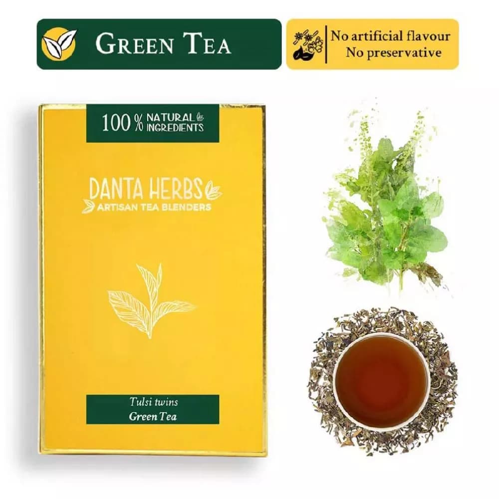 Danta Herbs Tulsi Twins Green Tea 100 g Main Image