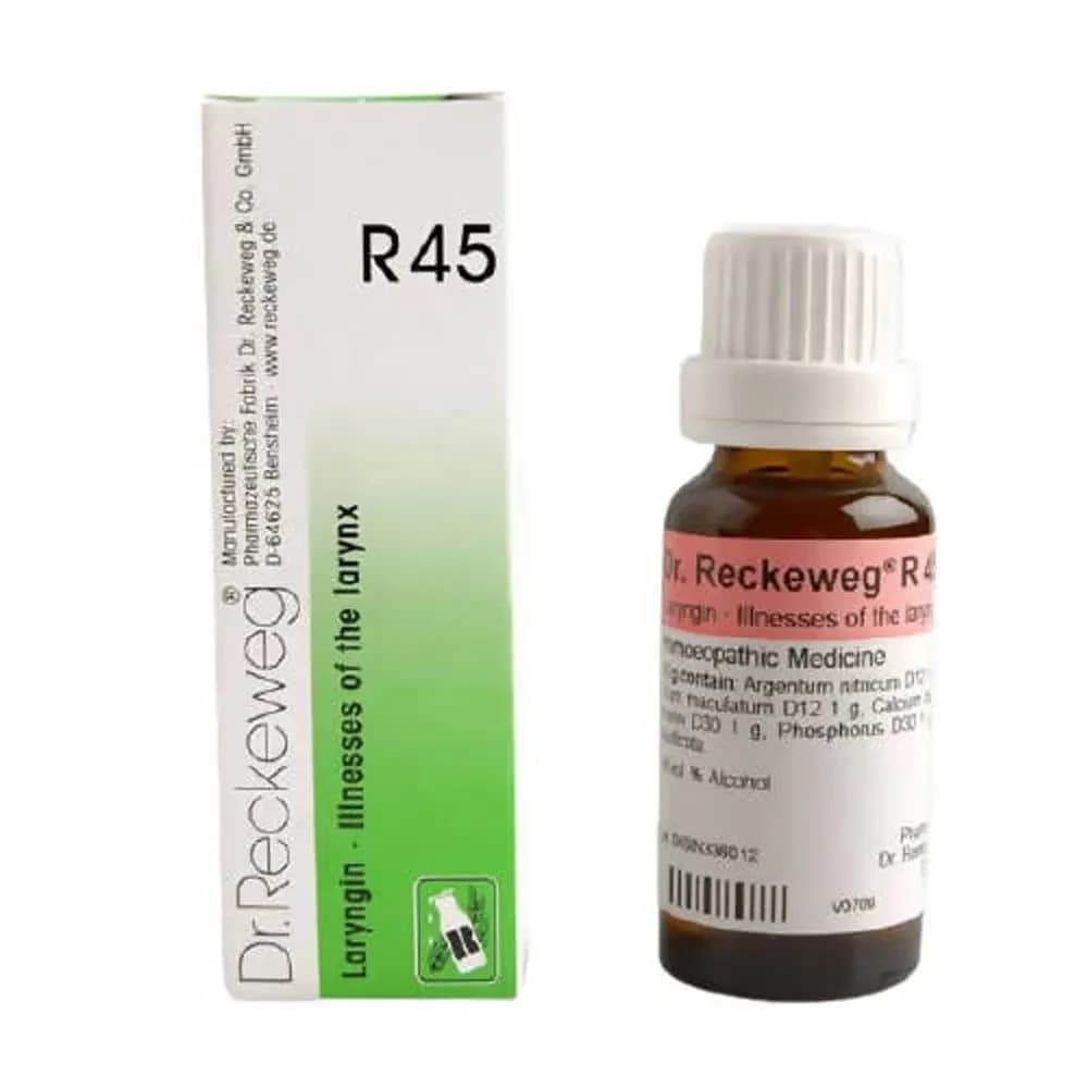 Dr. Reckeweg R45 Illnesses of the Larynx Drop 22 ml Main Image