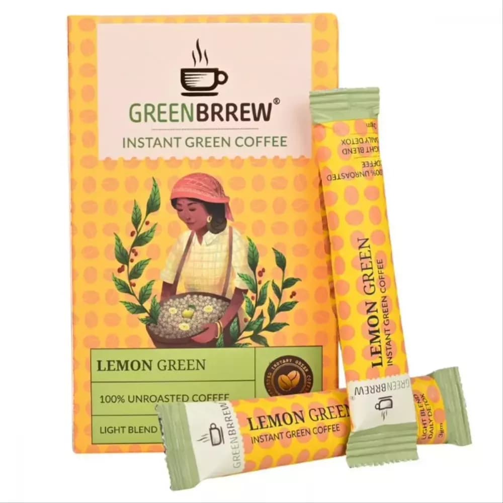 Greenbrrew Instant Green Coffee Lemon Flavour 20 Sachet Main Image