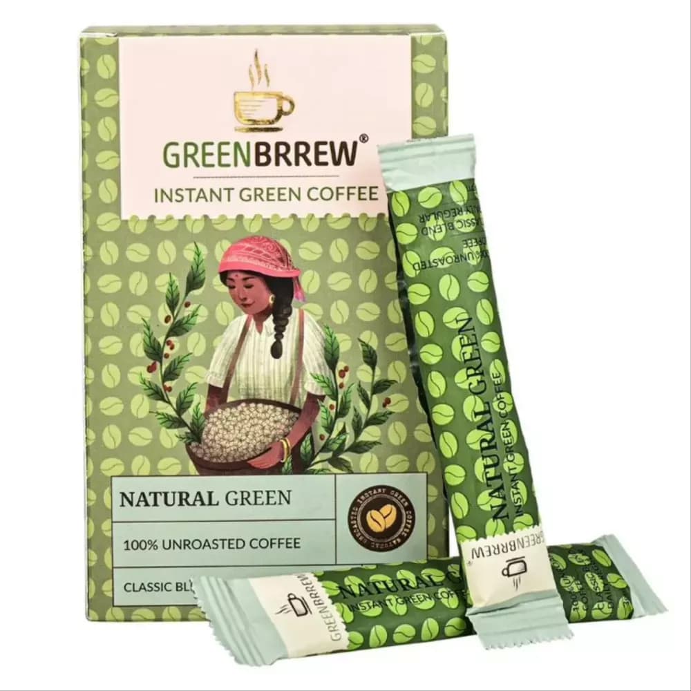 Greenbrrew Instant Green Coffee Natural 20 Sachet Main Image