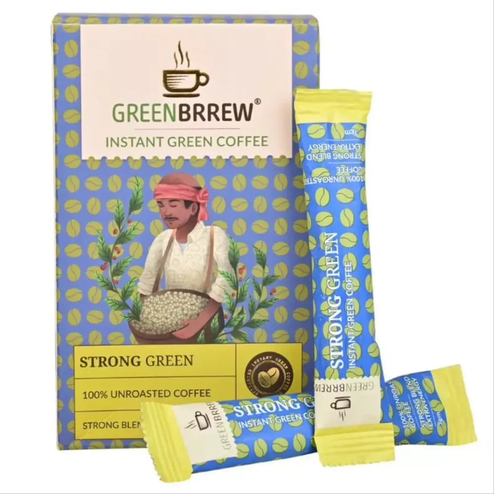 Greenbrrew Instant Green Coffee Strong 20 Sachet Main Image