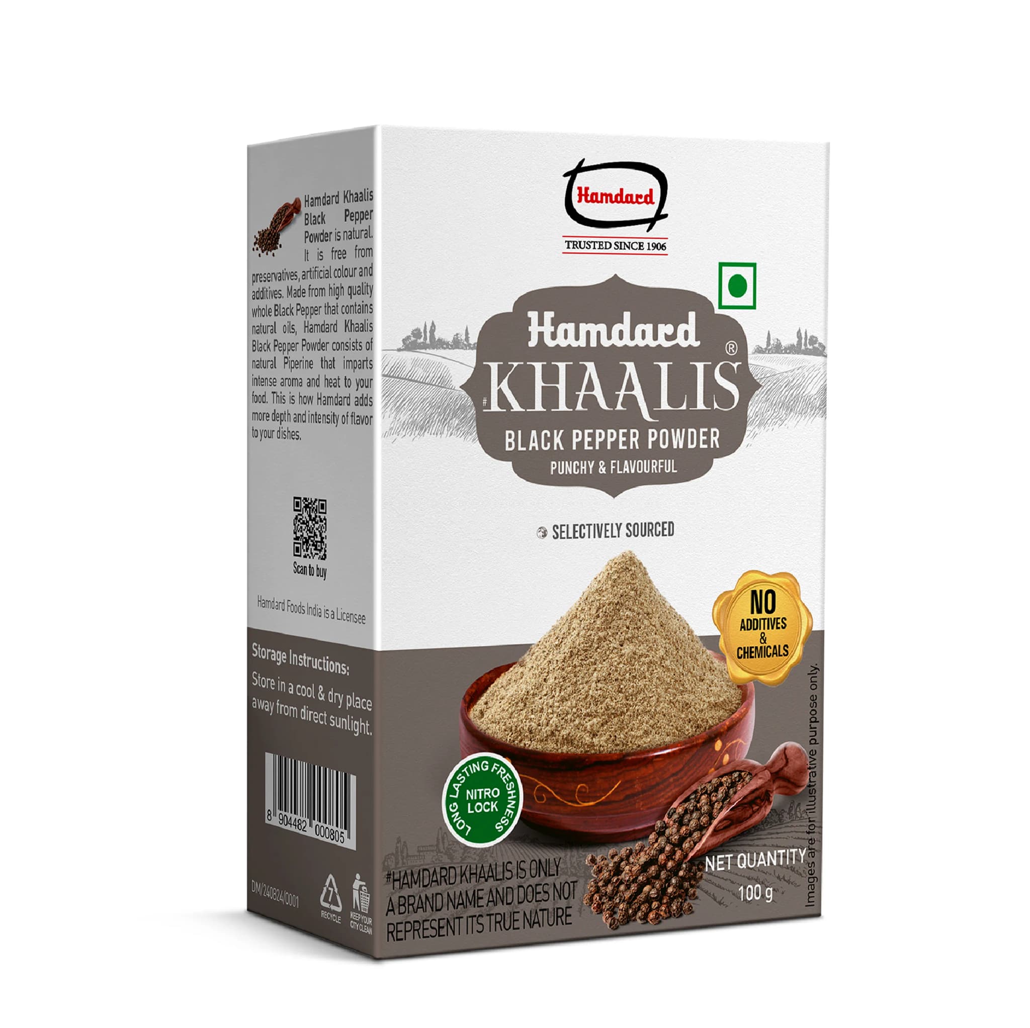 Hamdard Khaalis Black Pepper Kaali Mirch Powder 100 G ShopIndianProductsa