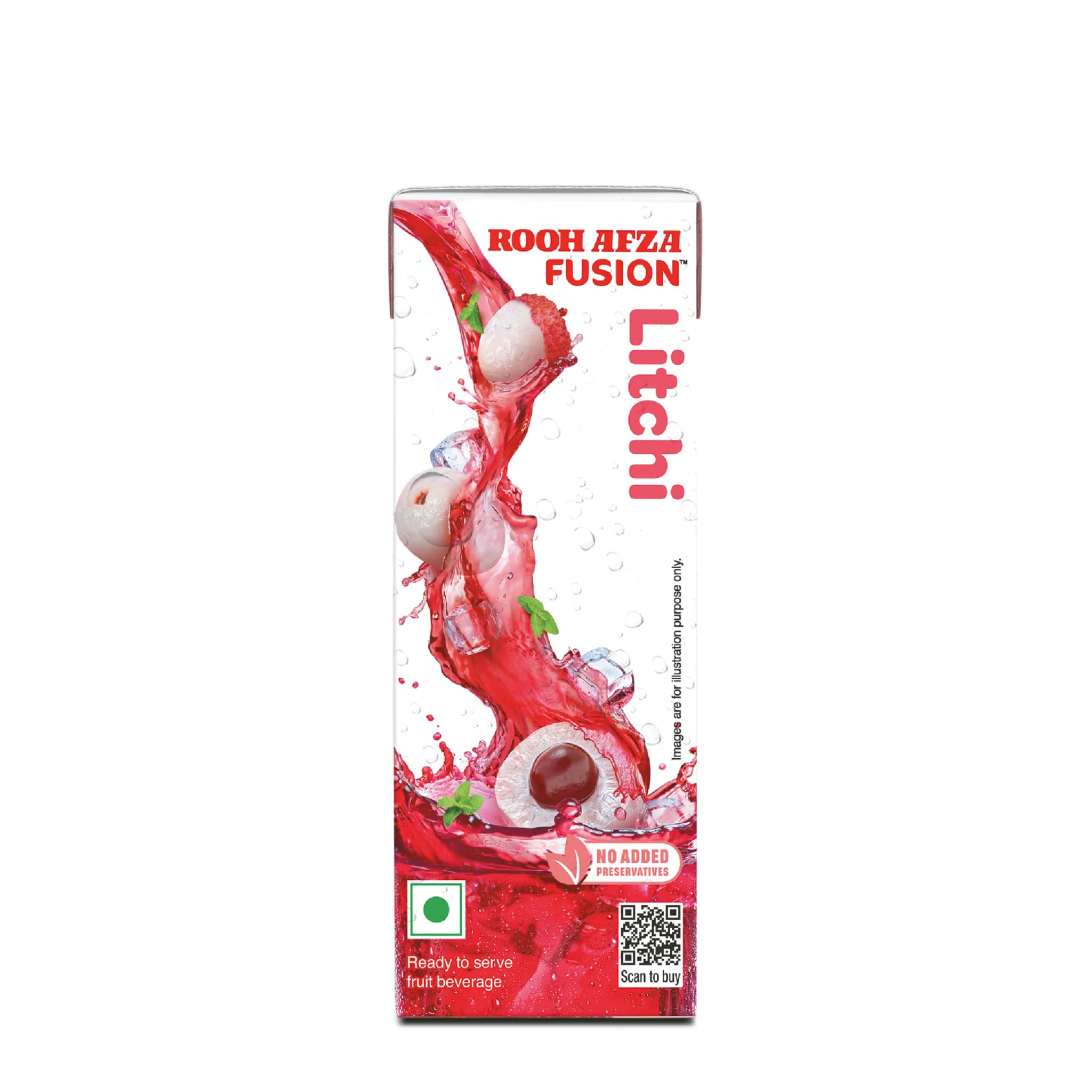 Hamdard Rooh Afza Fusion Litchi 180 Ml ShopIndianProductsa