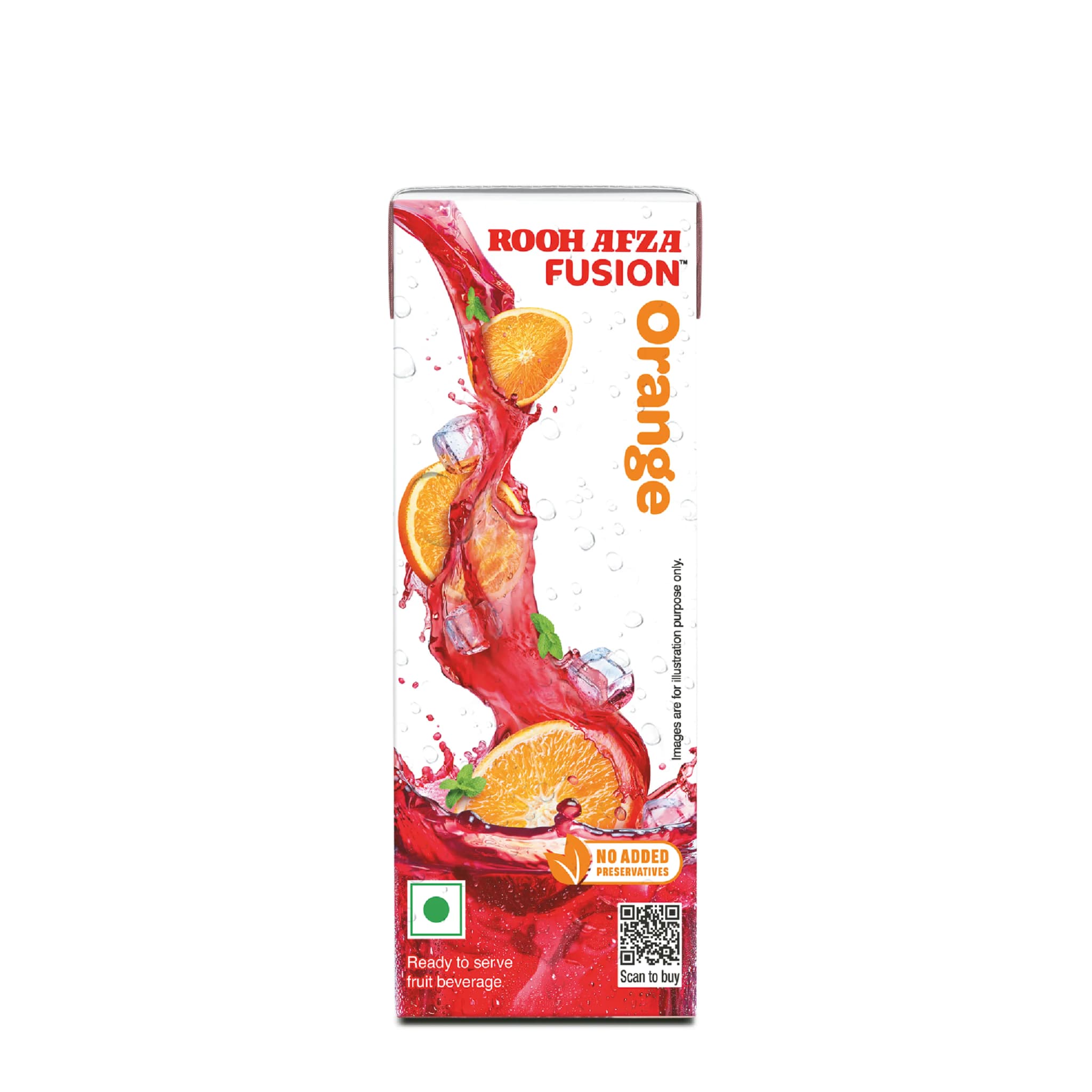 Hamdard Rooh Afza Fusion Orange 180 Ml ShopIndianProductsa