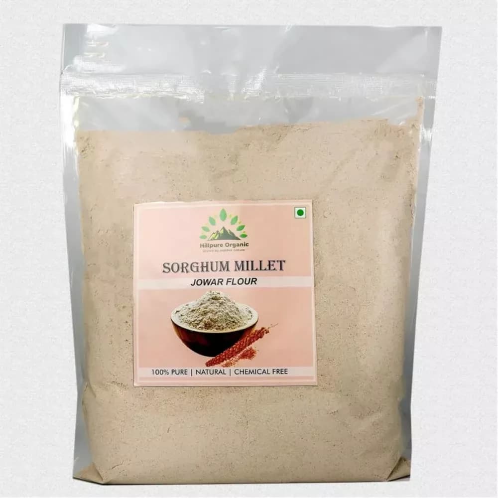 Hillpure Organic Sorghum Millet Flour or Jowar Flour 1 Kg packet